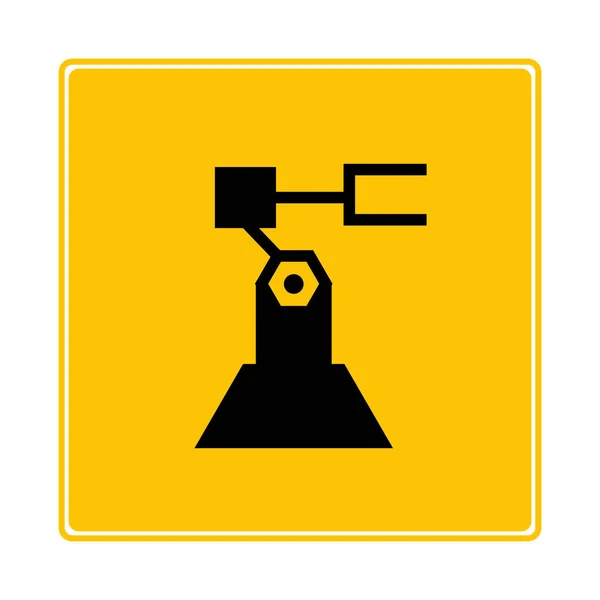 Roboterarm Symbol Vektorillustration — Stockvektor