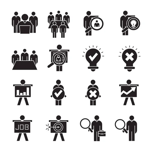 Set Business Icons Vector Illustration — Stock Vector