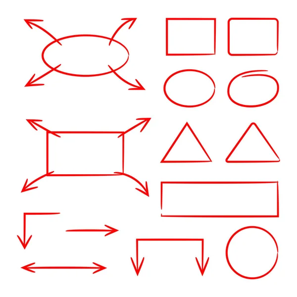 Diagrama Fluxograma Desenhado Mão —  Vetores de Stock