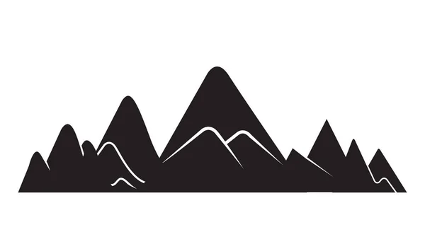 Ilustración Vectorial Montañas Viajes — Vector de stock