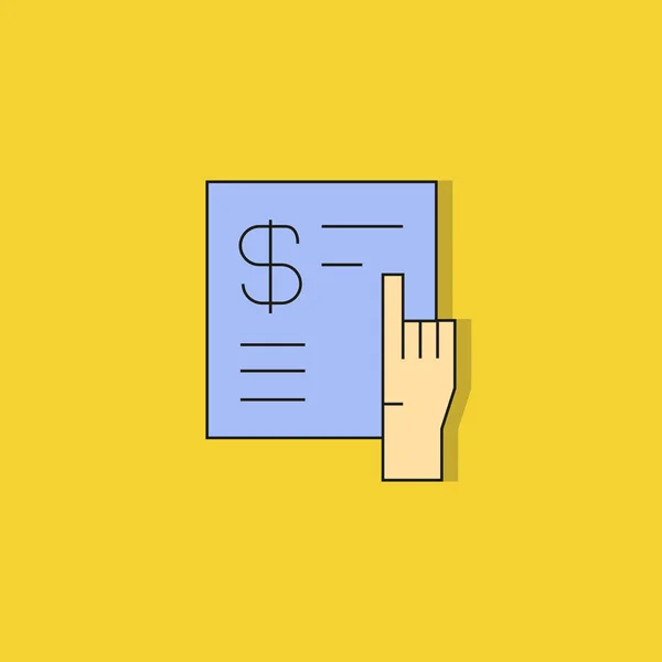 Business Concept Vector Illustration Hand Bill — Stock Vector