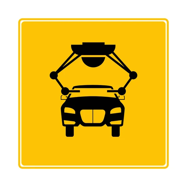 Icona Web Illustrazione Vettoriale Del Servizio Auto — Vettoriale Stock