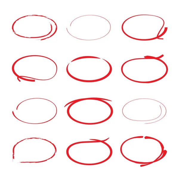 Elementos Marcadores Desenhados Mão Simplesmente Ilustração Vetorial — Vetor de Stock