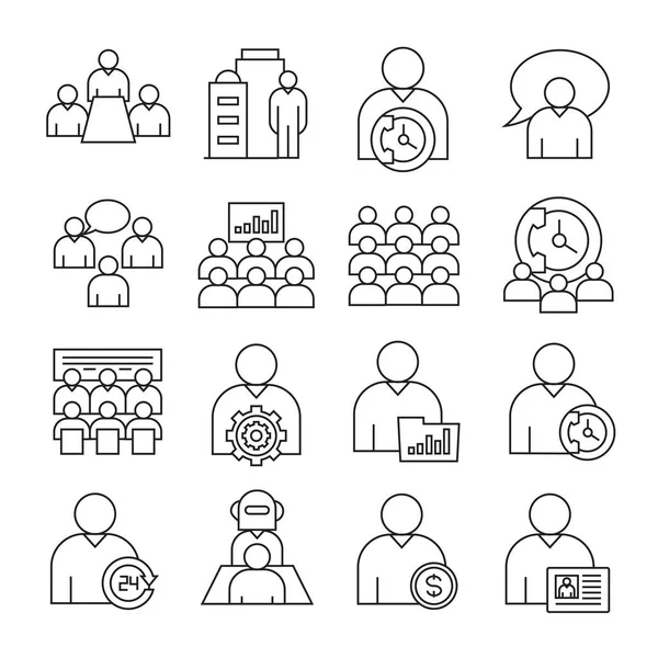 Concepto Negocio Ilustración Vectorial Iconos Empresariales — Vector de stock