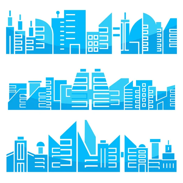 Ilustración Vectorial Edificios Paisaje Urbano — Vector de stock