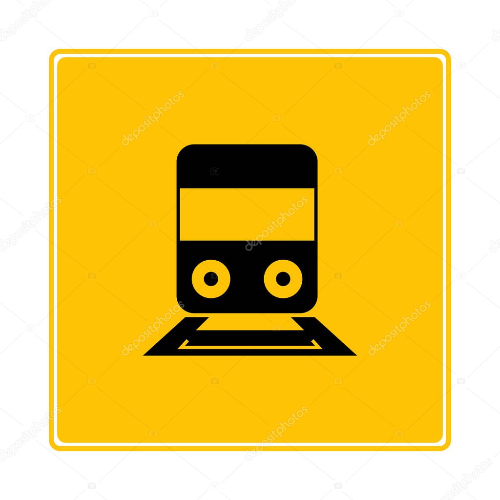 Web icon. Vector illustration of train 