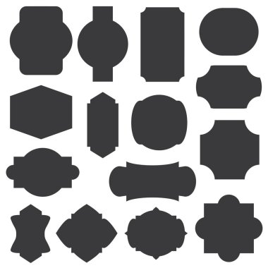 etiket veya afiş kümesi, sadece vektör illüstrasyon