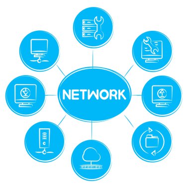 iş kavramı, ağ vektör illüstrasyon