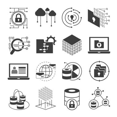 Web simgeler kümesi. vektör çizim              