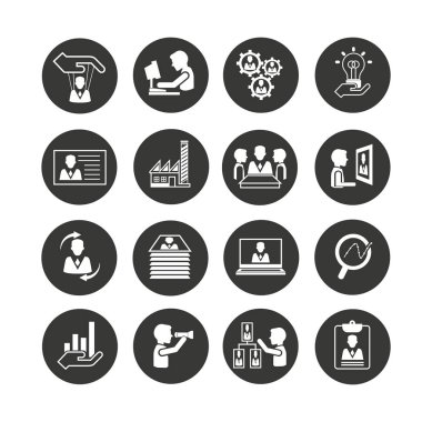 iş çizgisi simgeleri kümesi, sadece vektör illüstrasyon