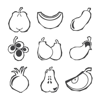 gıda icins vektör illüstrasyon