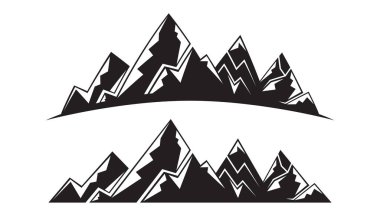 Dağlar vektör Illustration. Seyahat