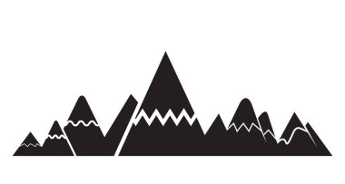 Dağlar vektör Illustration. Seyahat