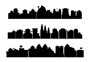 cityscape siluet vektör illüstrasyon