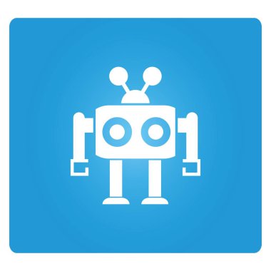 Robot simgesinin vektör illüstrasyonu 