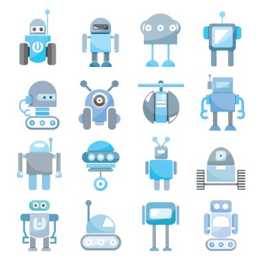 vektör Illustration modern robotlar, simgeler