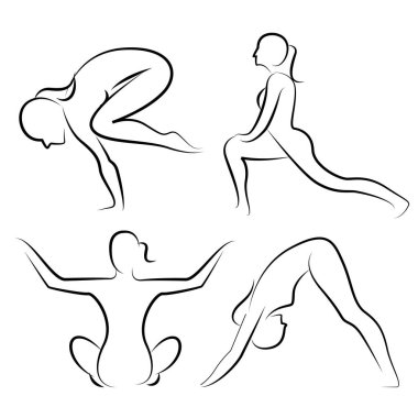 el çizilmiş yoga pozlar, Yoga duruş 
