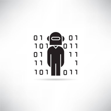 İş konsepti. Robot vektör Illustration