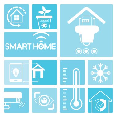 akıllı ev web simgeleri, vektör