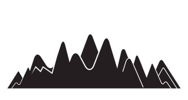 Dağlar vektör Illustration. Seyahat