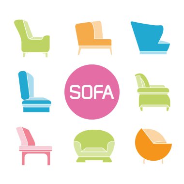 ev dekor, mobilya vektör Illustration