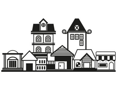 Cityscape binalar vektör Illustration