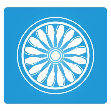 Türbin simgesinin vektör çizimi