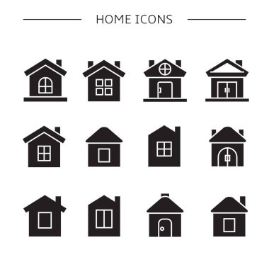 binalar, simgeler vektör Illustration