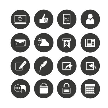 Web simgeler kümesi. vektör çizim 