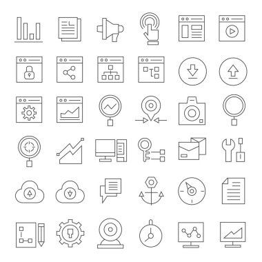 Web simgeler kümesi. vektör çizim 