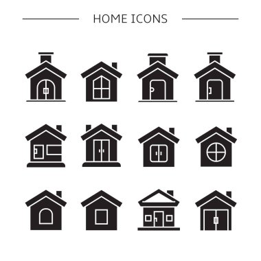 binalar, simgeler vektör Illustration