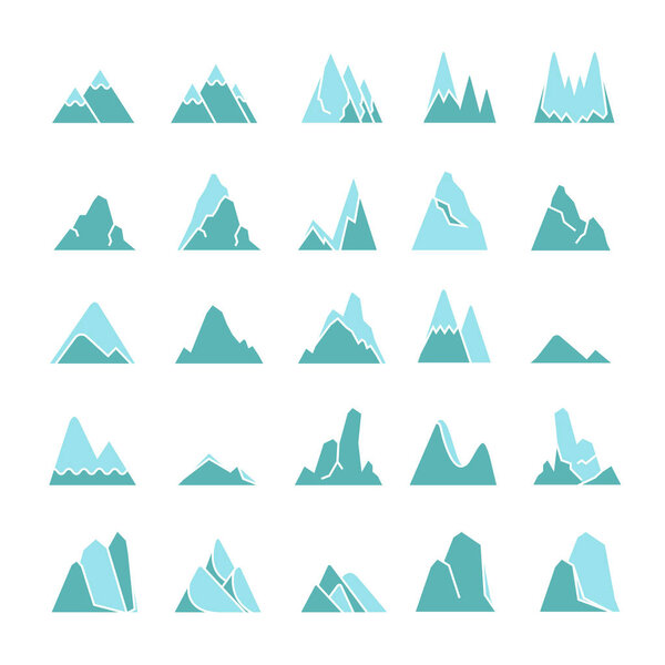 Vector illustration of mountains. Travel