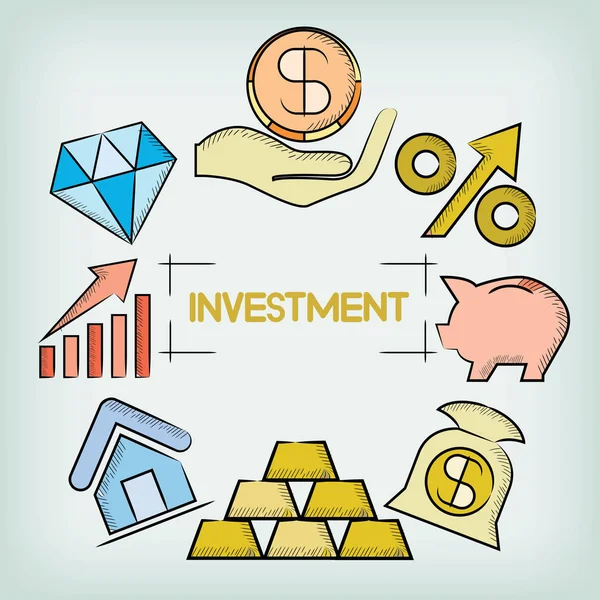 Conceito Negócio Ilustração Vetorial Investimento —  Vetores de Stock