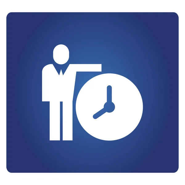 Concepto Negocio Ilustración Vectorial Hombre Negocios Con Reloj — Vector de stock