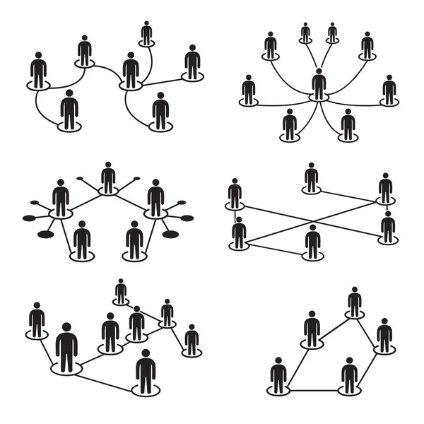 网络连接概念的矢量图示 — 图库矢量图片