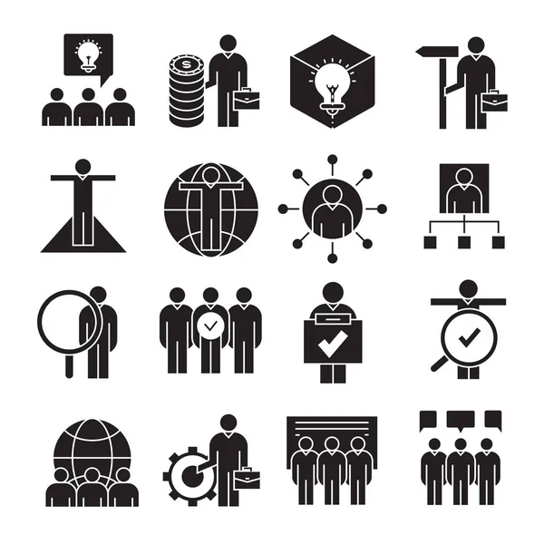 Set Business Icons Vector Illustration — Stock Vector