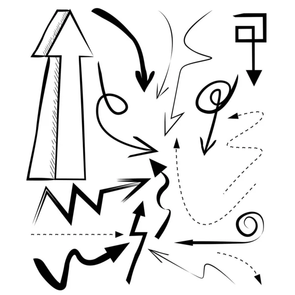 Illustrazione Vettoriale Frecce Icone — Vettoriale Stock