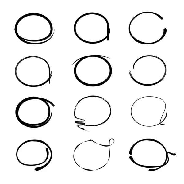 Éléments Marqueurs Dessinés Main Illustration Vectorielle Simple — Image vectorielle