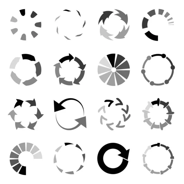 Illustrazione Vettoriale Cerchi Icone — Vettoriale Stock