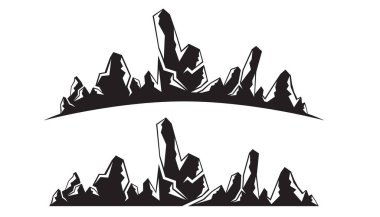 Dağlar vektör Illustration. Seyahat