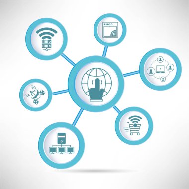 Vektör çizimi, iş web simgeleri  