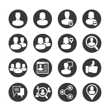 iş simgeleri kümesi, vektör illüstrasyonu