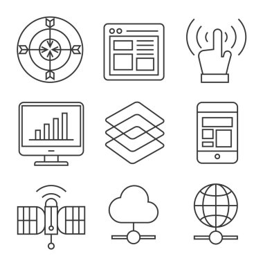 Web simgeler kümesi. vektör çizim 