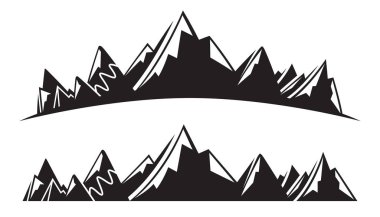 Dağlar vektör Illustration. Seyahat