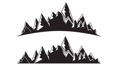 Dağlar vektör Illustration. Seyahat