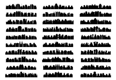 cityscape siluet vektör illüstrasyon