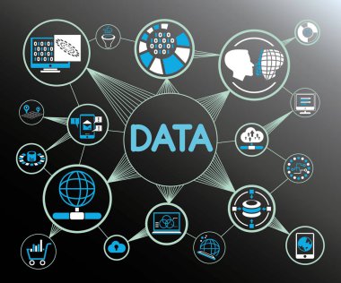 Vektör illüstrasyon. veri kavramı