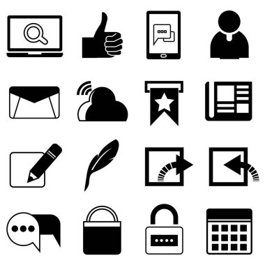 Web simgeler kümesi. vektör çizim          