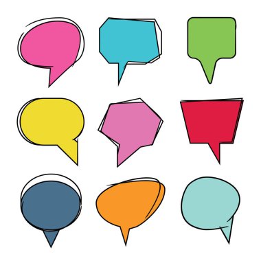 Konuşma baloncuklarının vektör çizimi