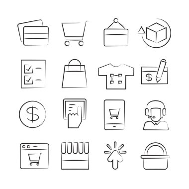 Web simgeler kümesi. vektör çizim    